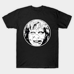 REGAN MacNEIL - The Exorcist (Circle Black and White) T-Shirt